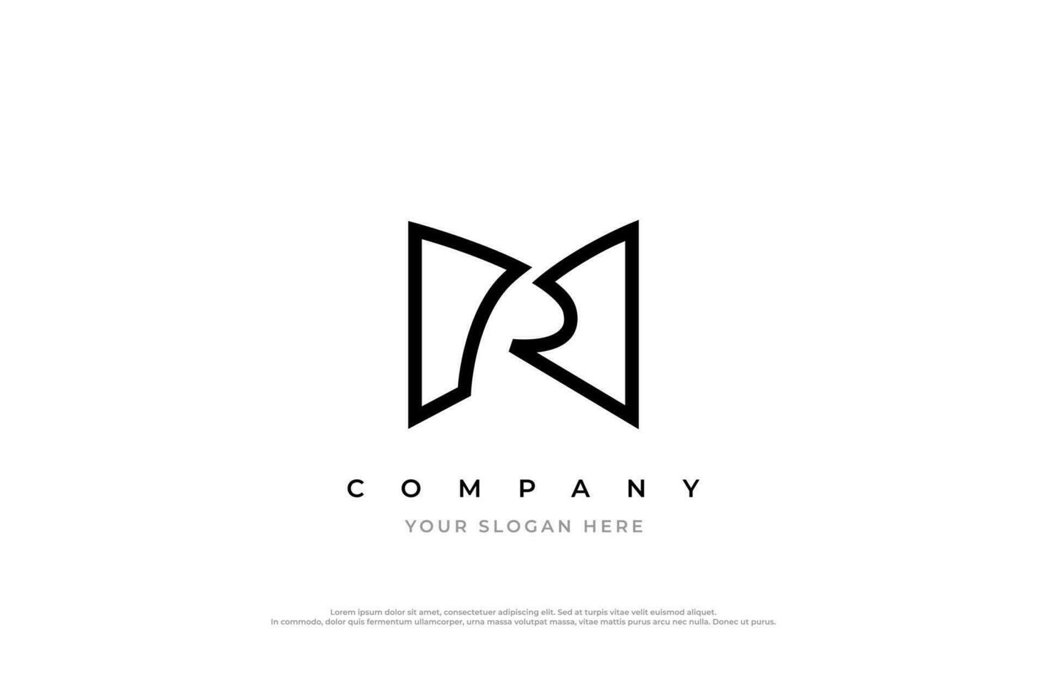 Letter RM or MR Monogram Logo Design vector