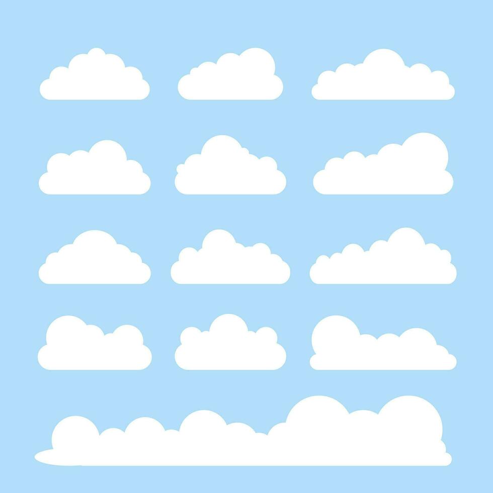 Vector white clouds collection 27508857 Vector Art at Vecteezy