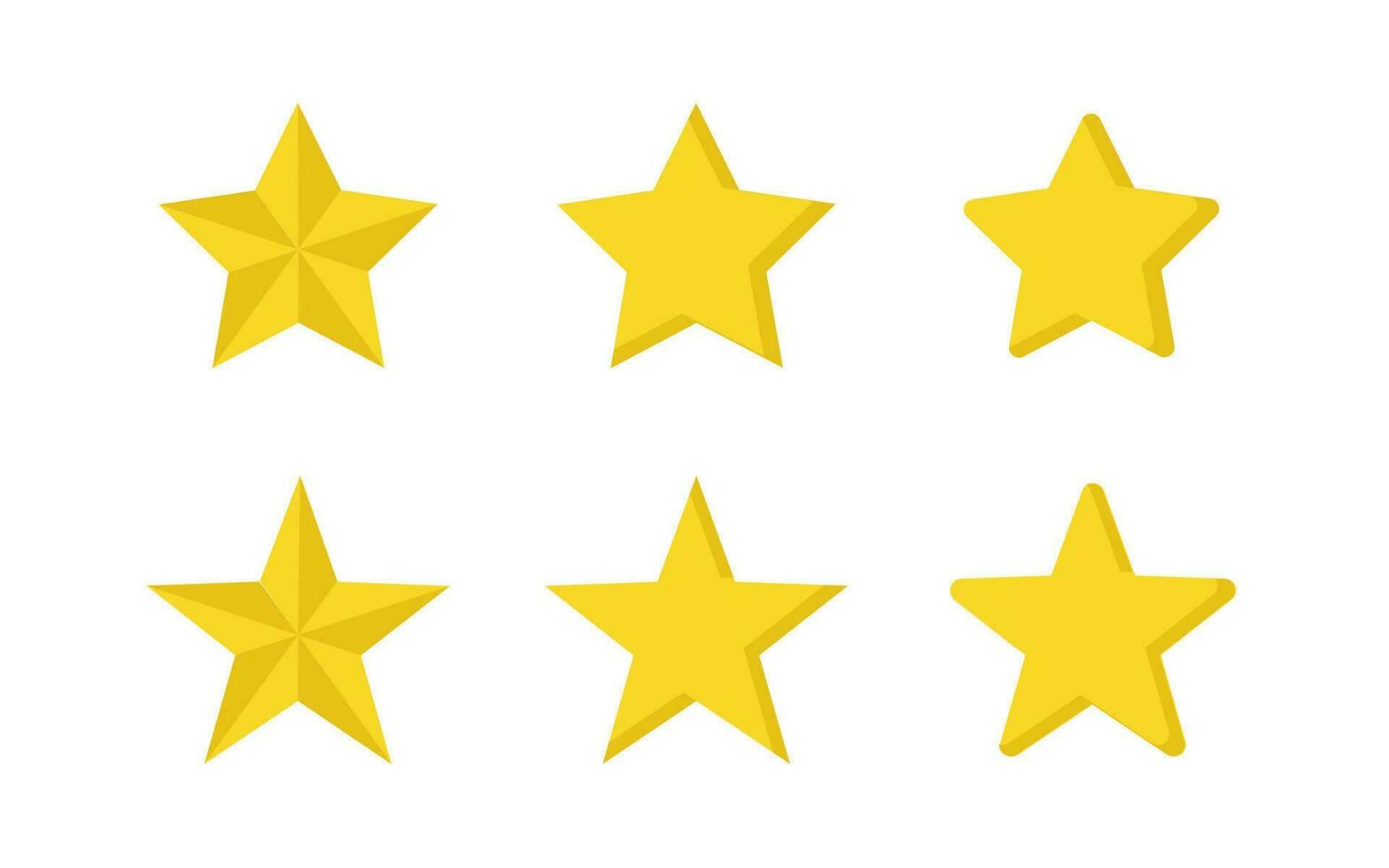 Vector flat star collection
