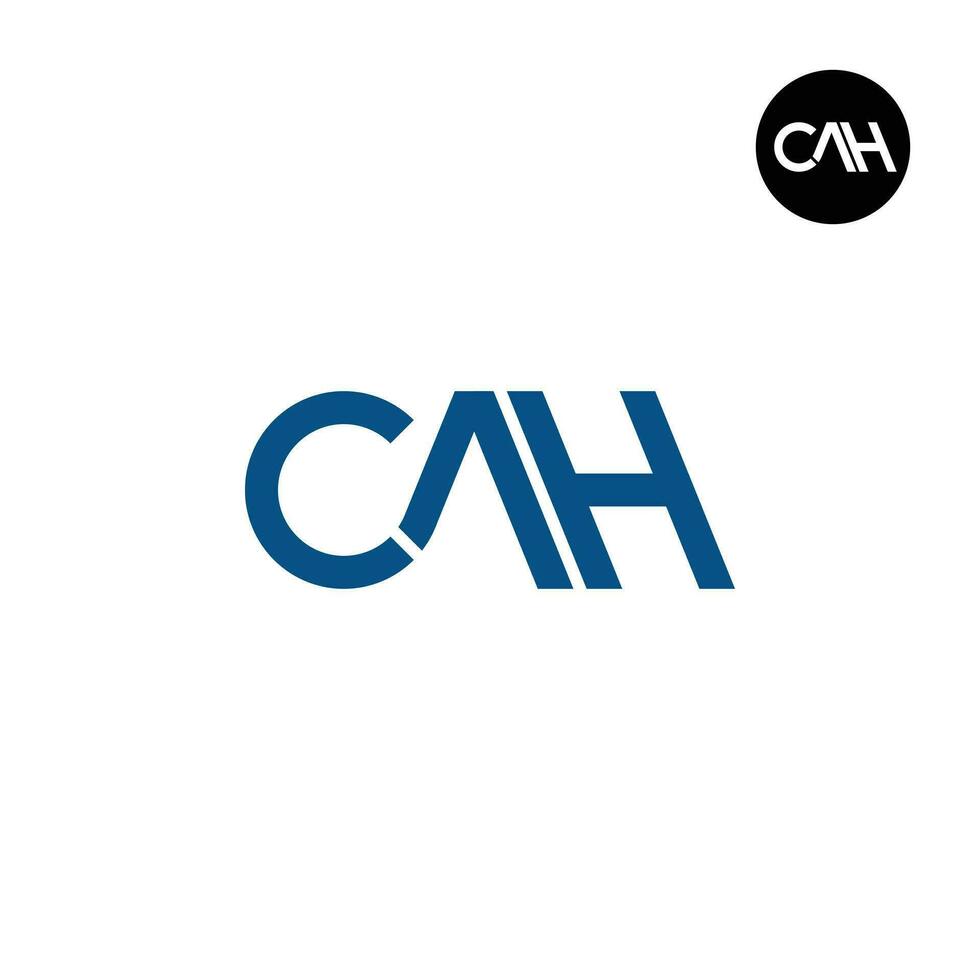 Letter CAH Monogram Logo Design vector