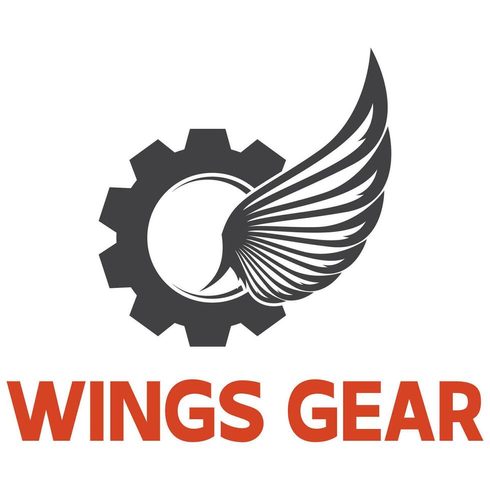 Logo design illustration of gear vector