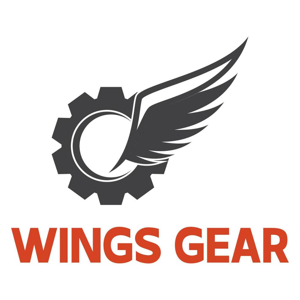 Logo design illustration of gear vector