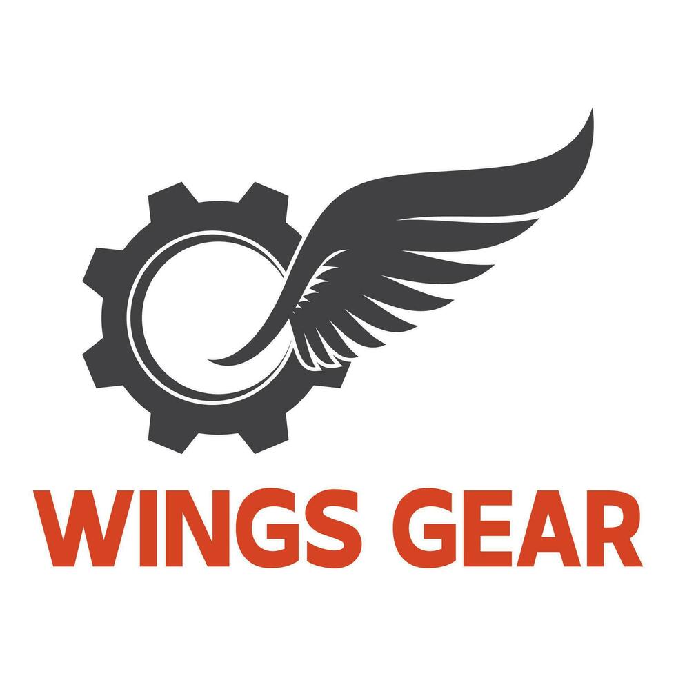 Logo design illustration of gear vector