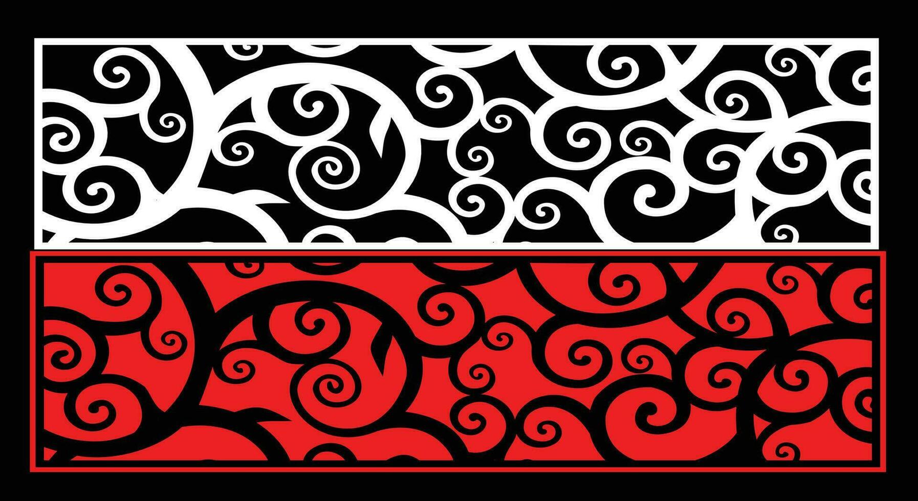Decorative wall panels set Jali design CNC pattern, vector
