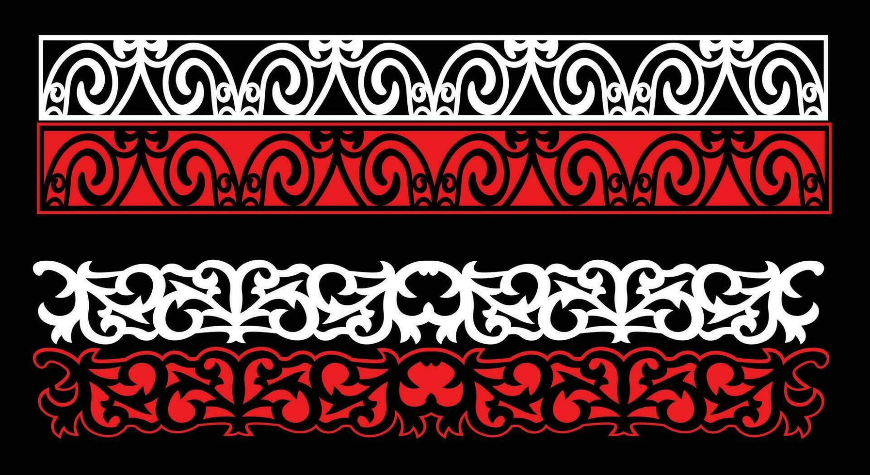 Decorative wall panels set Jali design CNC pattern, vector