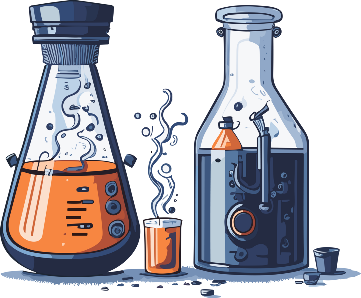 Test tube scientist png