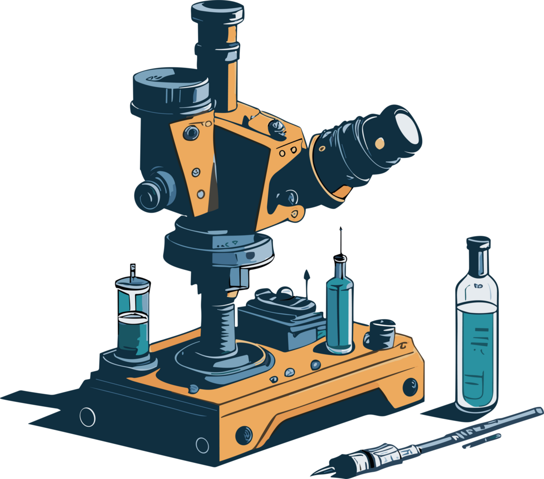 Microscope in lab png