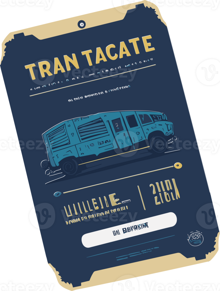 tren boleto tarjeta ai generativo png