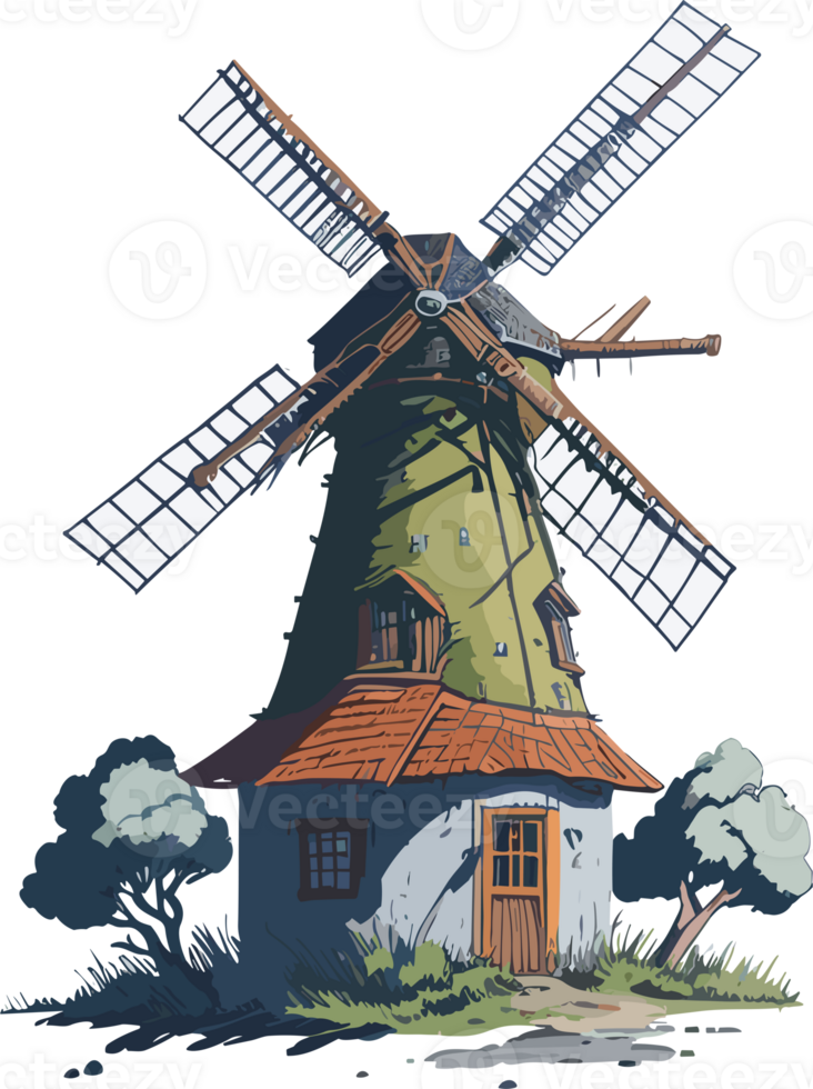 Windmill clean energy png