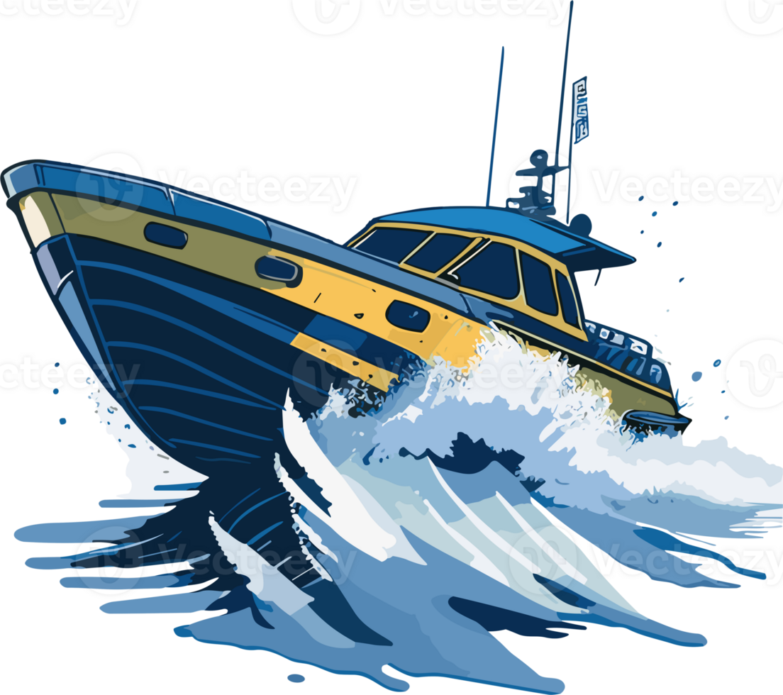 speed boat on the sea png