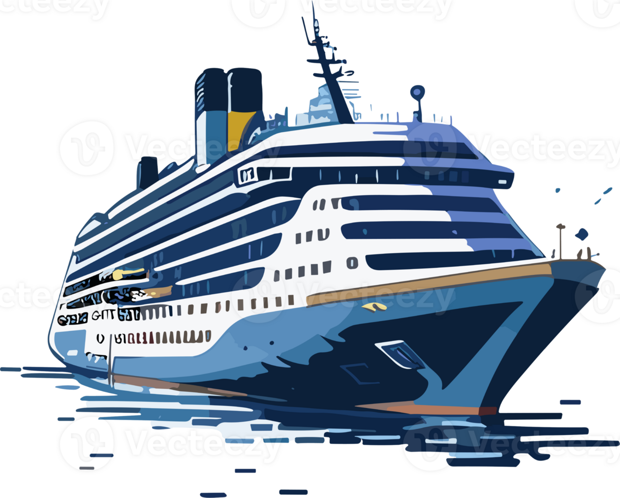 Cruise ship on the sea png