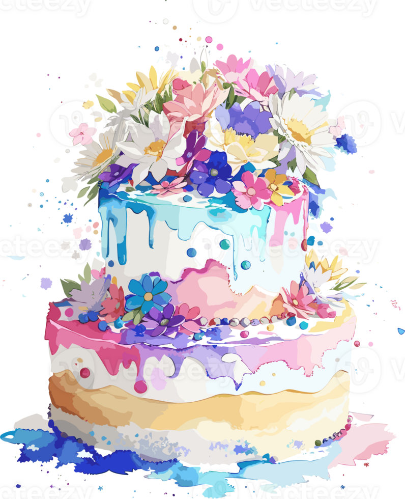Joyful Layers Embracing the Magic of Birthday Cake Creations png