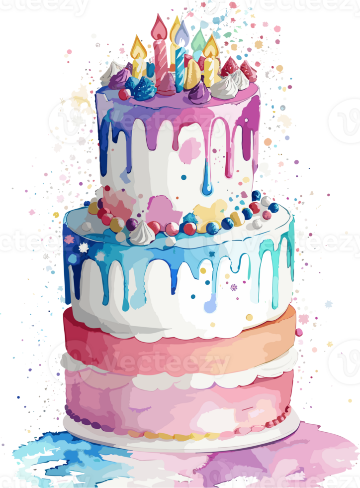 Joyful Layers Embracing the Magic of Birthday Cake Creations png