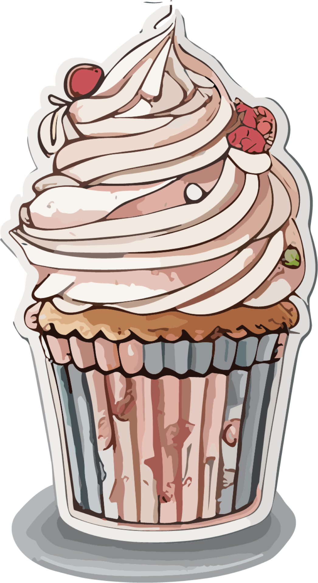 Cupcake Magic A Culinary Journey Through Mini Delights AI generative 