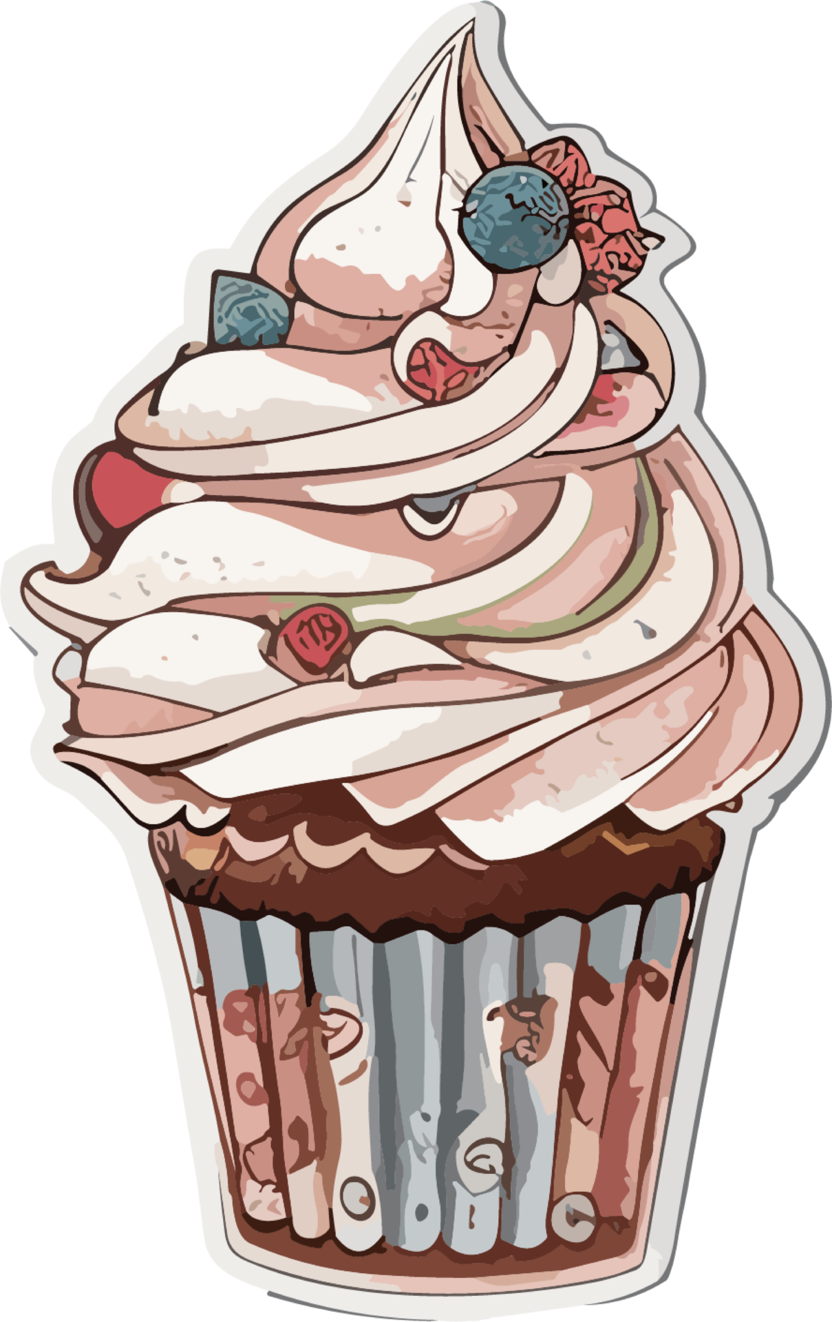 Cupcake Magic A Culinary Journey Through Mini Delights AI generative 