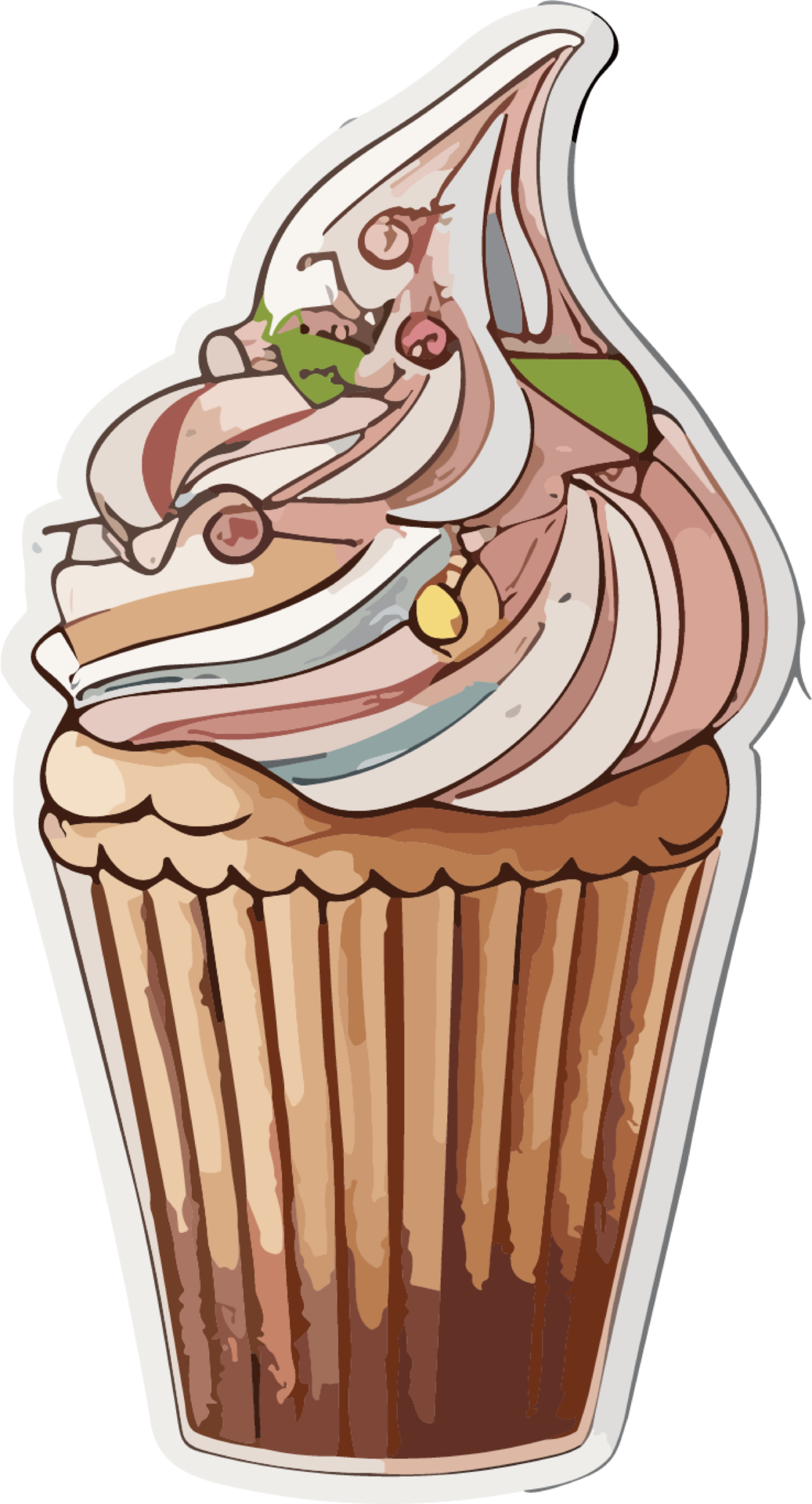 Cupcake Magic A Culinary Journey Through Mini Delights AI generative 