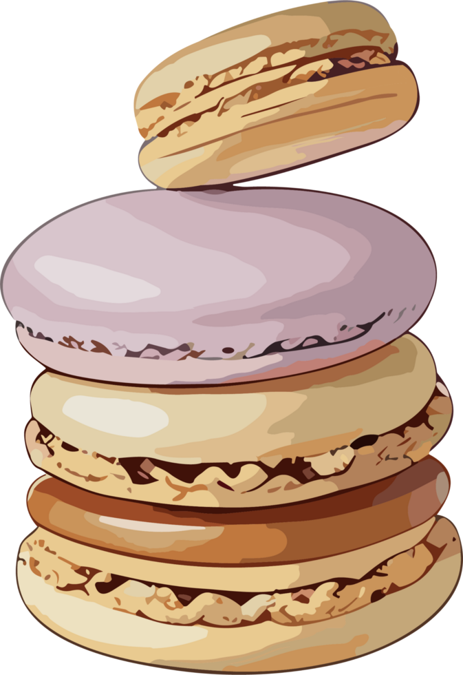 ljuv symfoni en resa genom macaron magi ai generativ png