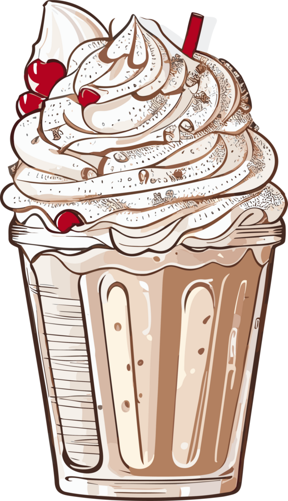Frosty Fantasy The Artistry of Milkshake Creation png