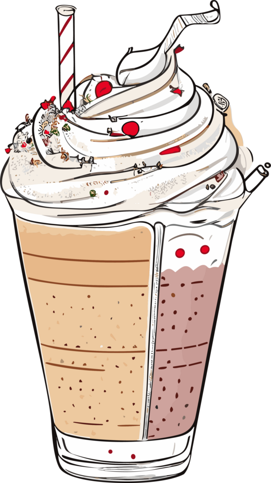 Frosty Fantasy The Artistry of Milkshake Creation png