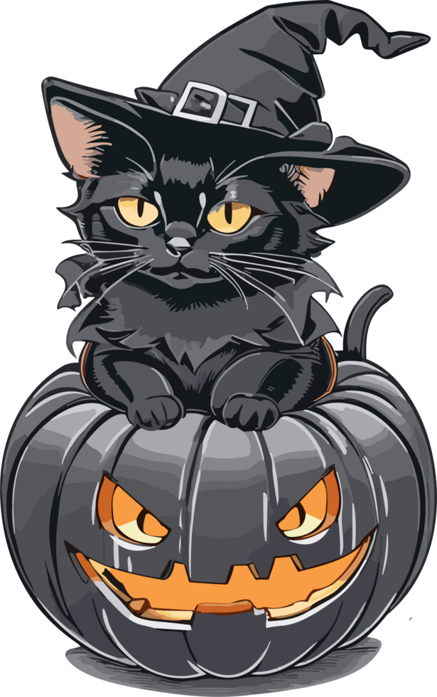Midnight Magic Embracing the Black Cat Halloween Festival png