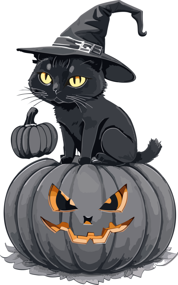 Midnight Magic Embracing the Black Cat Halloween Festival png