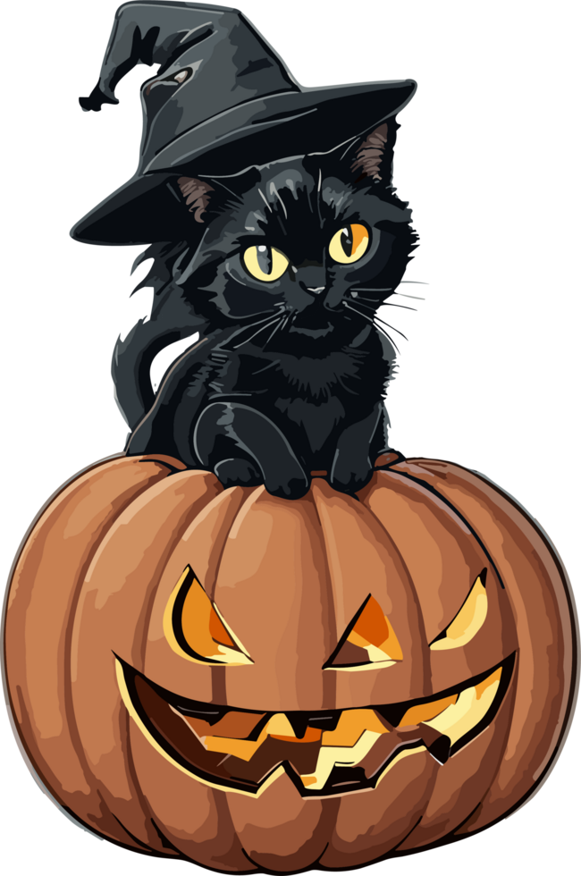 Midnight Magic Embracing the Black Cat Halloween Festival png