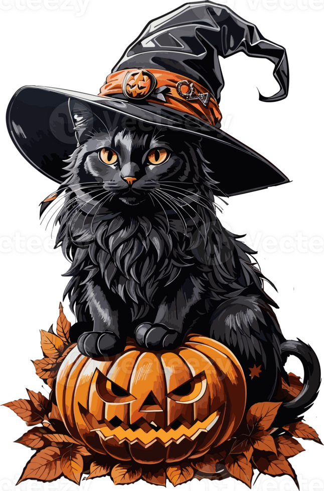Midnight Magic Embracing the Black Cat Halloween Festival png