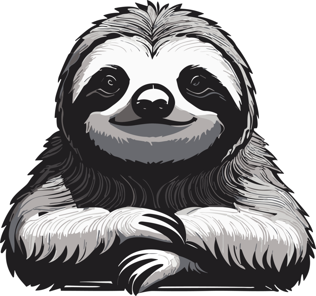 Sloth Delights Captivated by the Relaxed Charisma AI generative png