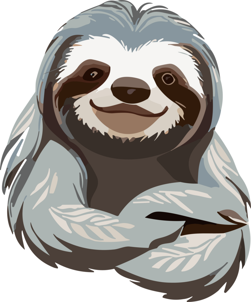 Sloth Delights Captivated by the Relaxed Charisma AI generative png