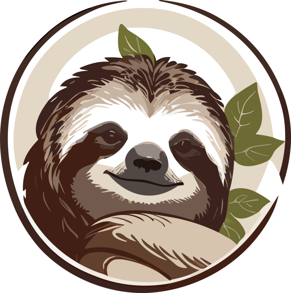 Sloth Delights Captivated by the Relaxed Charisma AI generative png