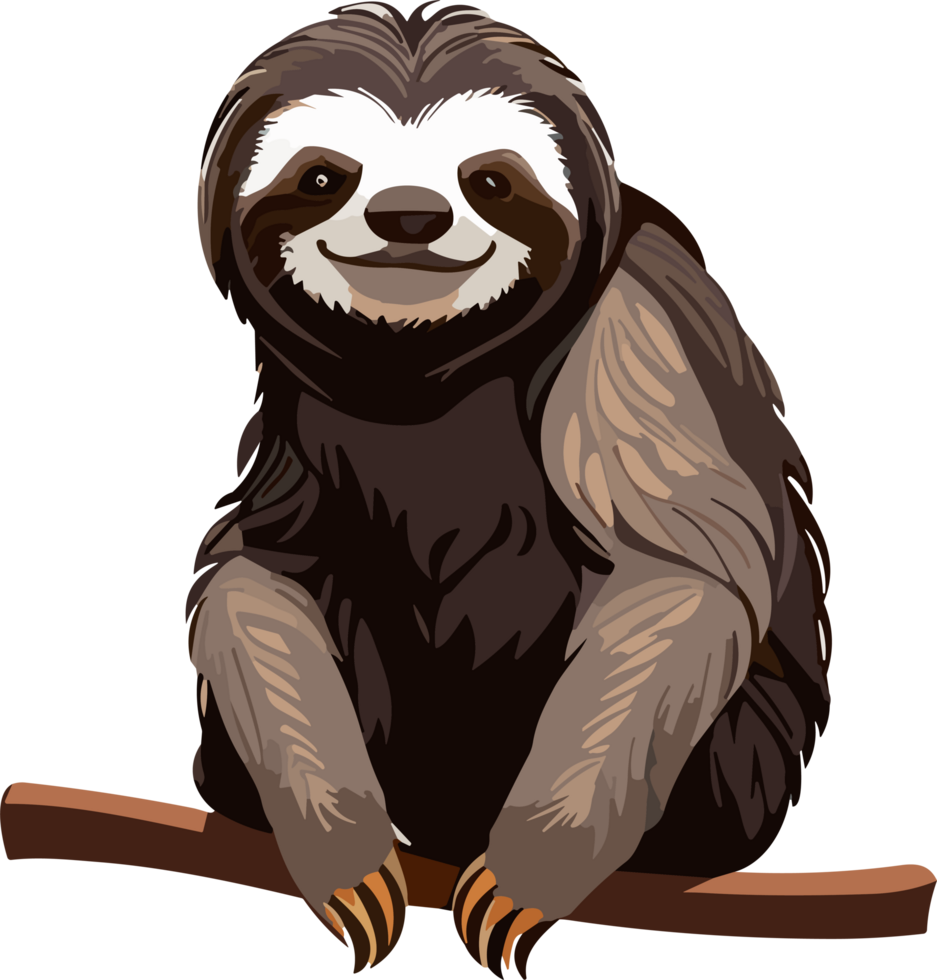 Sloth Delights Captivated by the Relaxed Charisma AI generative png