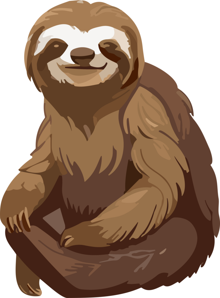 Sloth Delights Captivated by the Relaxed Charisma AI generative png