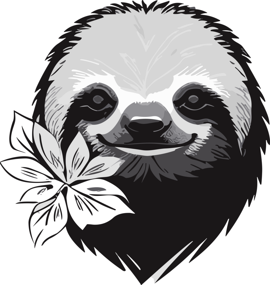 Sloth Delights Captivated by the Relaxed Charisma AI generative png