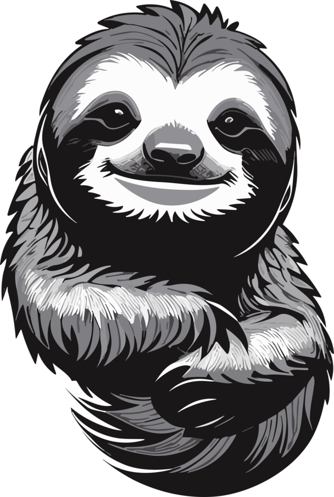 Sloth Delights Captivated by the Relaxed Charisma AI generative png