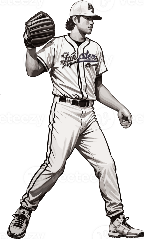 Pitching Prowess The Art of a Baseball Pitcher AI generative png