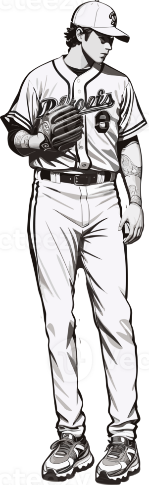 Pitching Prowess The Art of a Baseball Pitcher AI generative png