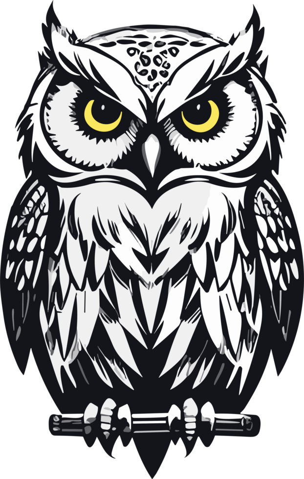 Whiskered Owl Charm The Allure of the Feline Nocturnal AI generative png