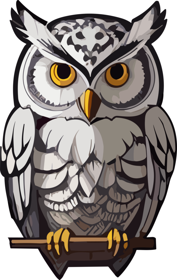 Whiskered Owl Charm The Allure of the Feline Nocturnal AI generative png