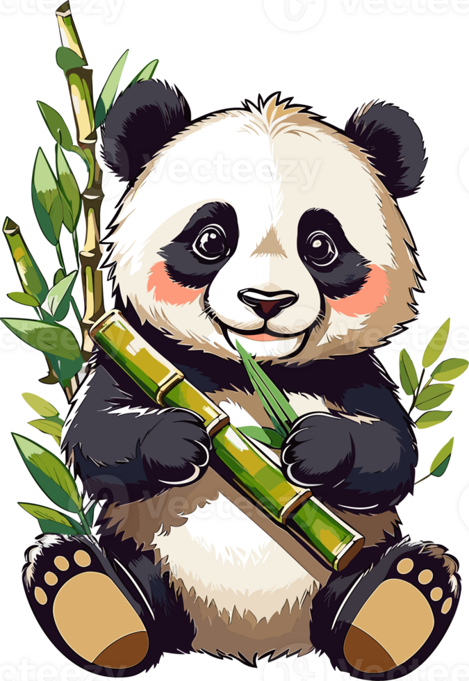 fofa panda paisagem dos sonhos estético expressões do deleite ai generativo png