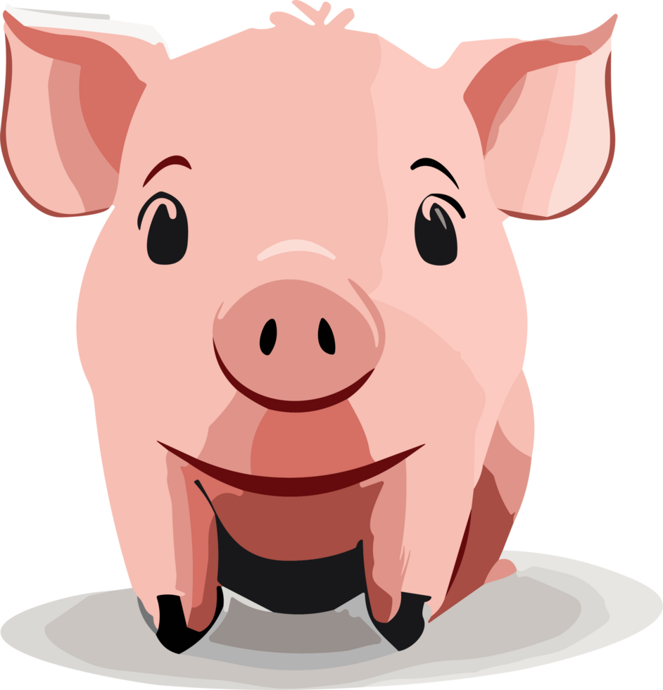 Sweet Piglet Whimsy Exploring the World of Cute Pink Pigs AI generative png