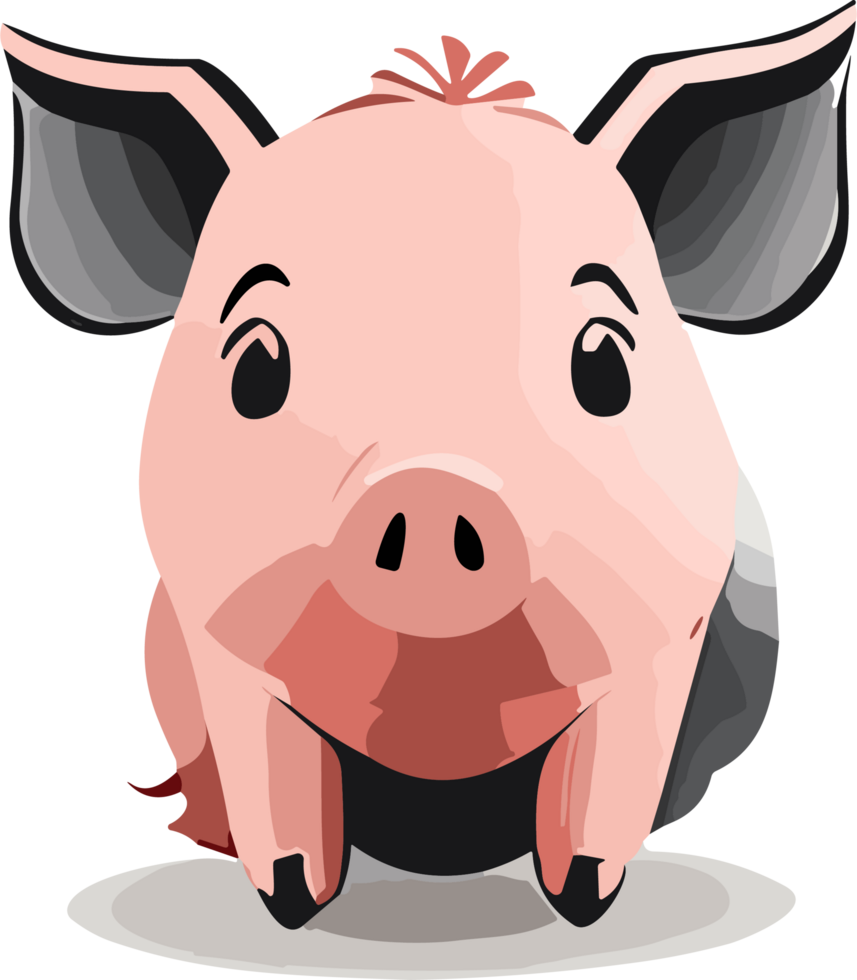Sweet Piglet Whimsy Exploring the World of Cute Pink Pigs AI generative png