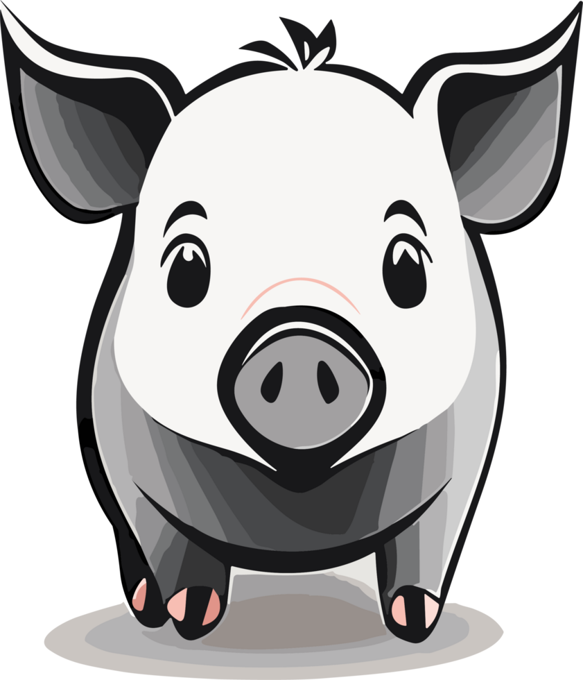 Sweet Piglet Whimsy Exploring the World of Cute Pink Pigs AI generative png