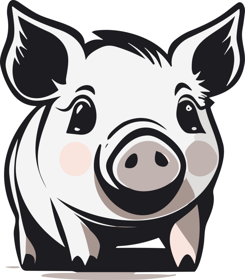 Sweet Piglet Whimsy Exploring the World of Cute Pink Pigs AI generative png