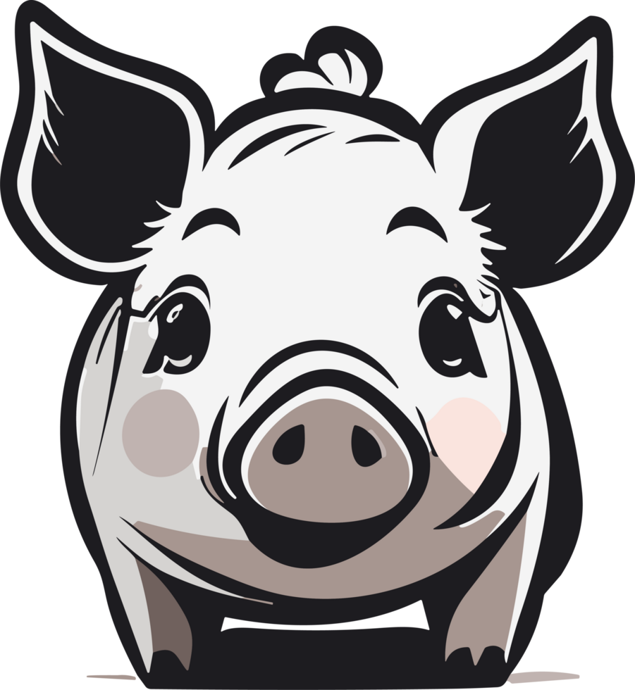 Sweet Piglet Whimsy Exploring the World of Cute Pink Pigs AI generative png