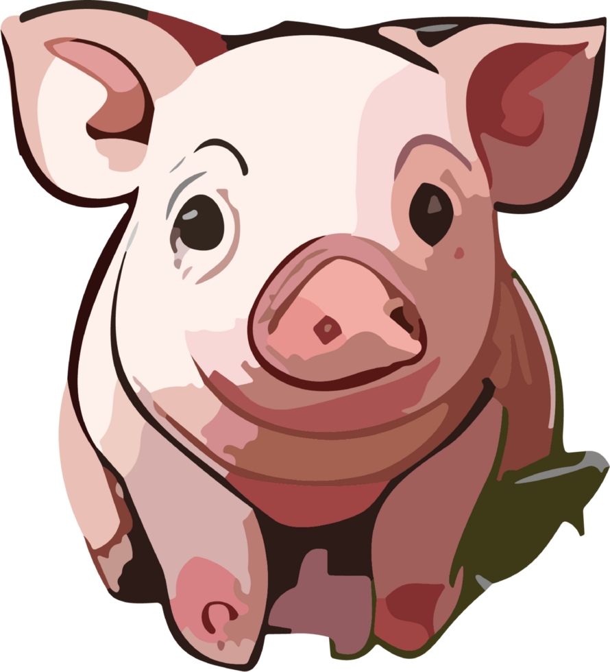 Sweet Piglet Whimsy Exploring the World of Cute Pink Pigs AI generative png
