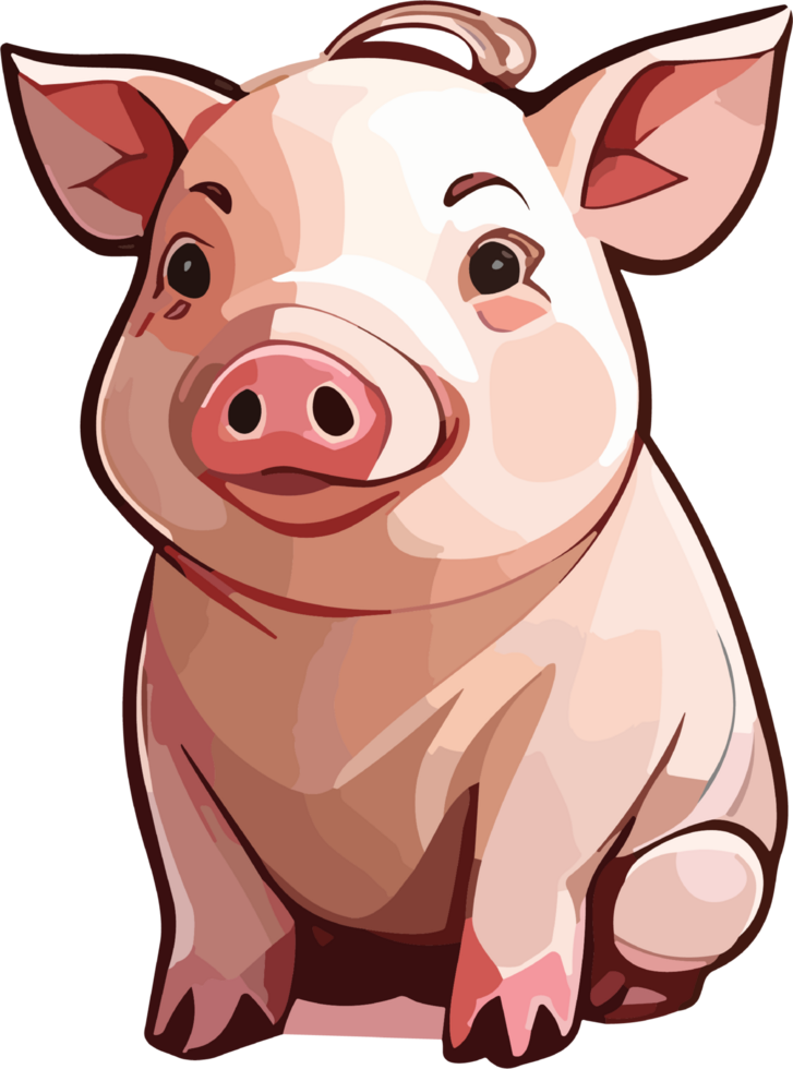 Sweet Piglet Whimsy Exploring the World of Cute Pink Pigs AI generative png