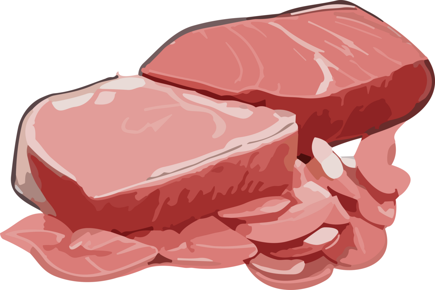 Meat Inspirations Portraying the Essence of Raw Protein Delights AI generative png