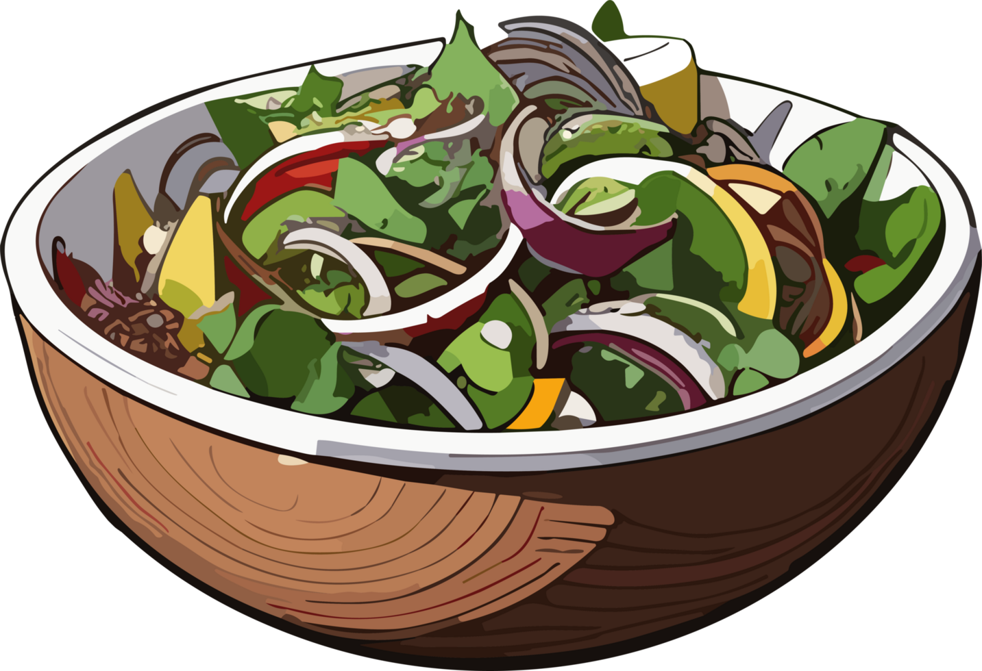 salada inspirações retratando a arte do fresco e saudável cozinha ai generativo png