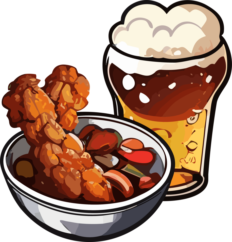 Korea Fried Flavors A Visual Celebration of Culinary AI generative png
