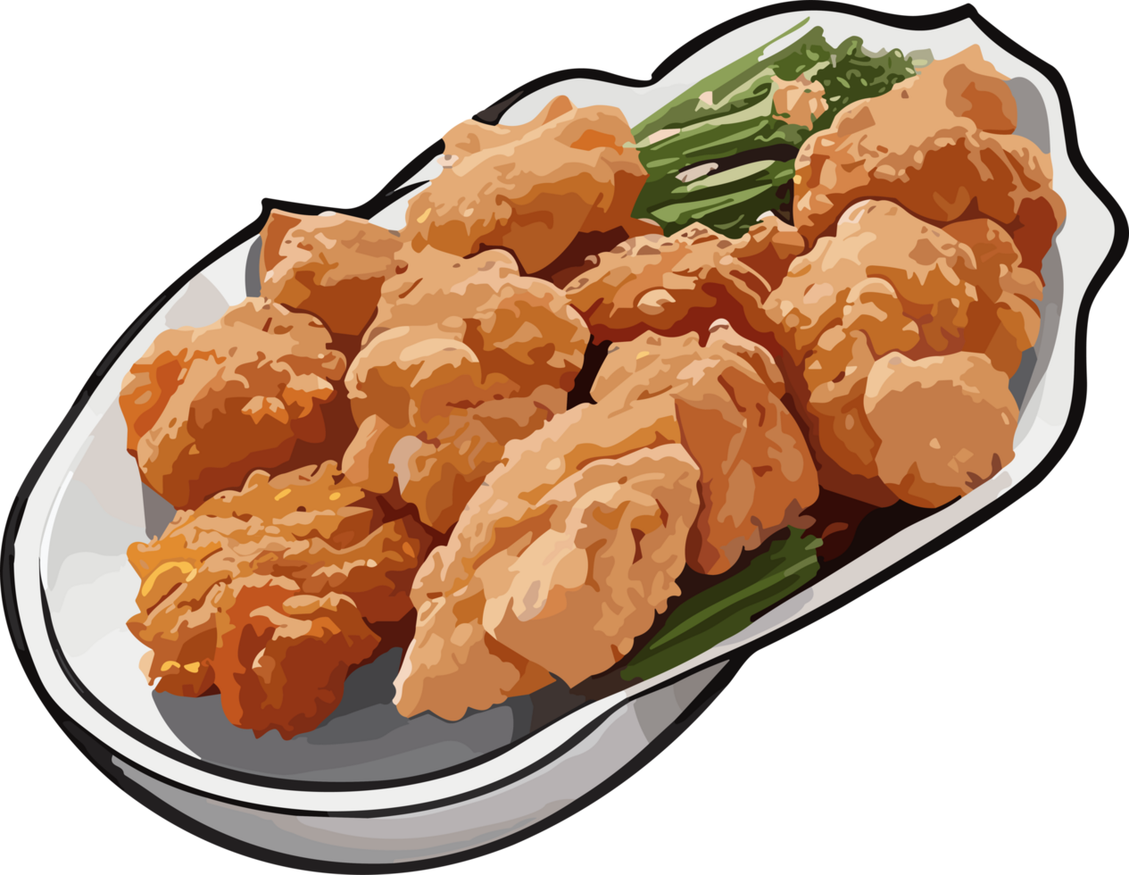 Korea Fried Flavors A Visual Celebration of Culinary AI generative png